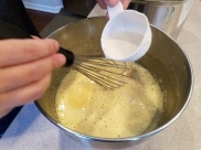 Creme Brulee -Adding Cream Mix