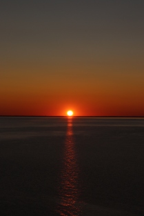 Cloudless Sunset, Lake Michigan